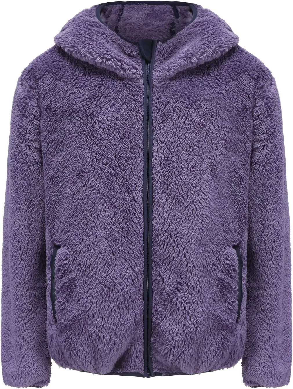 Boys Girls Soft Fleece Sherpa Full-zip Jacket