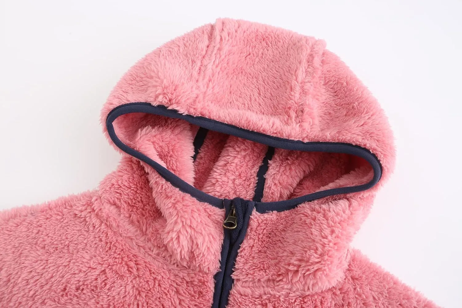 Boys Girls Soft Fleece Sherpa Full-zip Jacket
