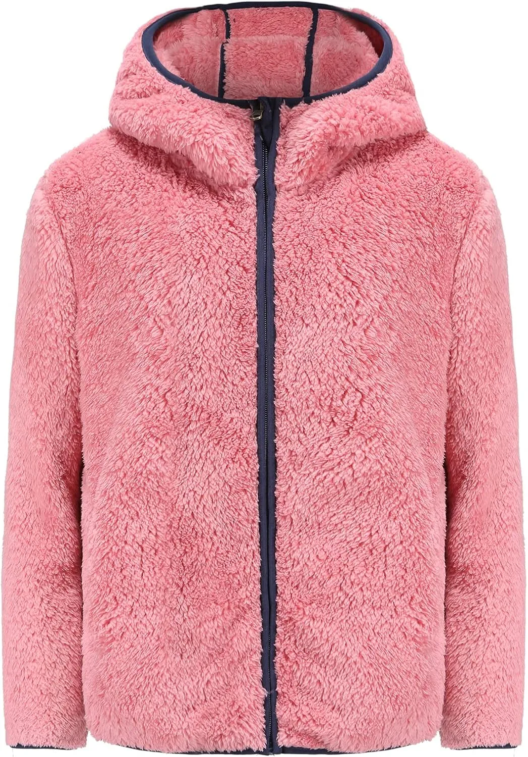 Boys Girls Soft Fleece Sherpa Full-zip Jacket