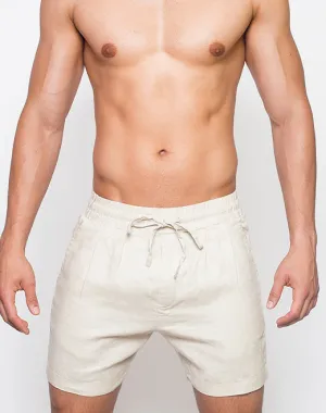 Breezy 6” Classic Linen Shorts - Beige