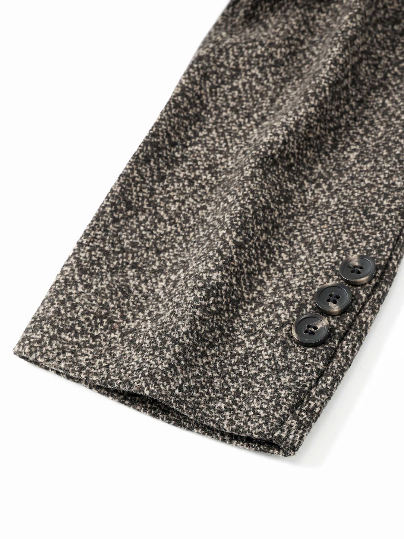 Brown Single Breasted Button Front Lapel Collar Blazer