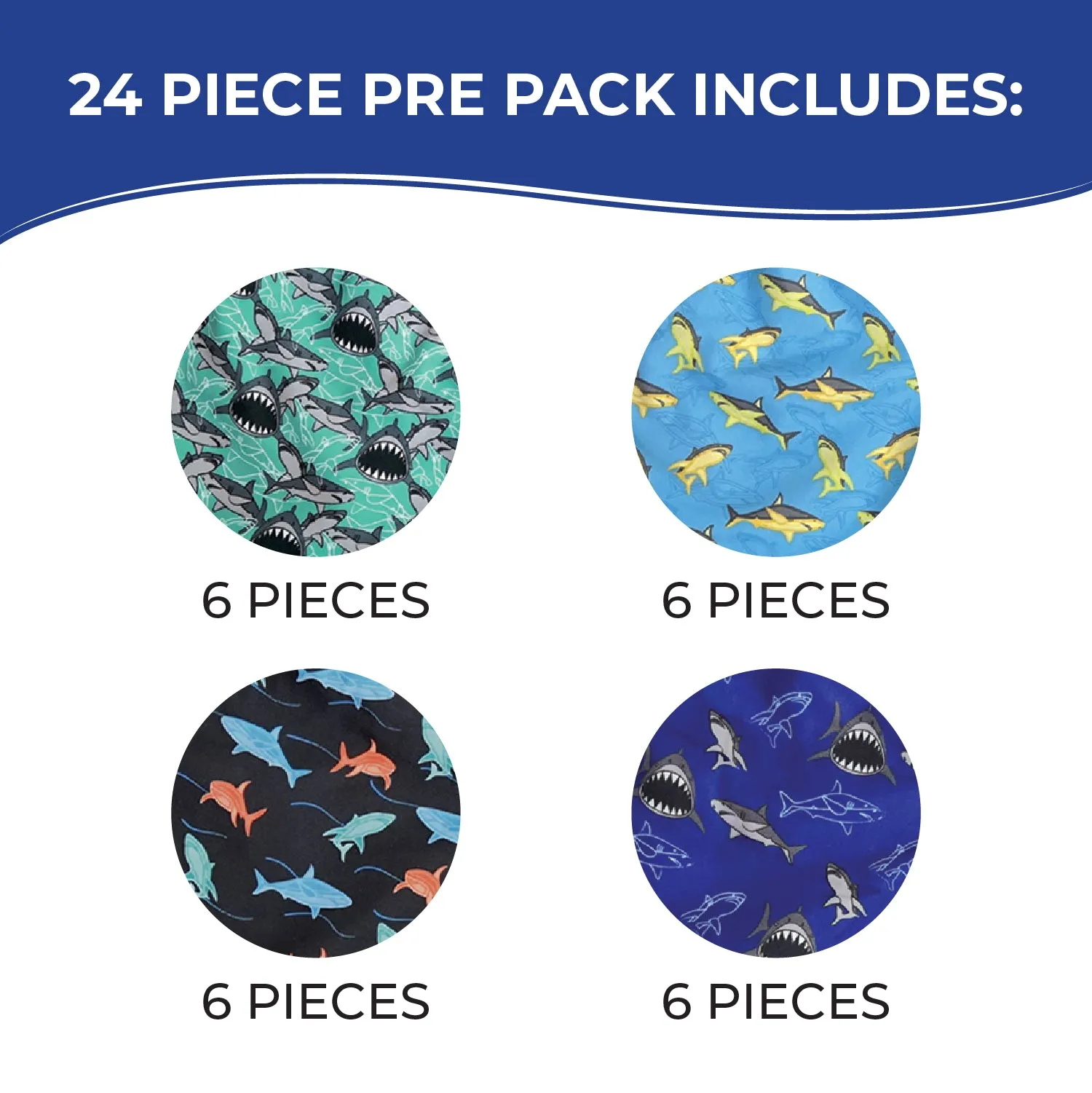 BX-CRSK - Wholesale Little Boy's Shark Print Swim Trunk