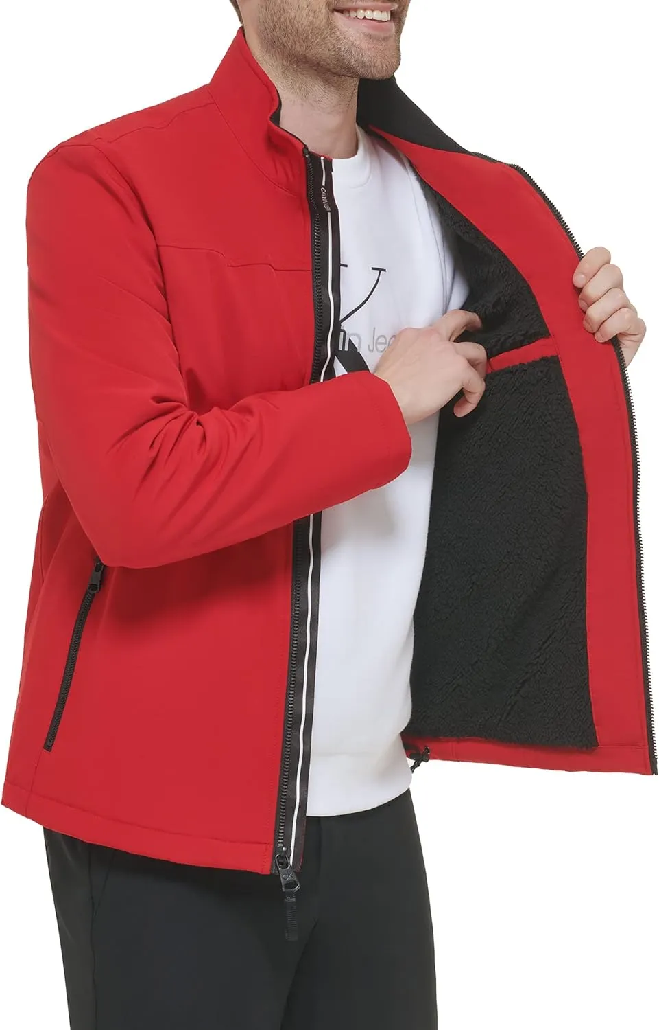 Calvin Klein Men's Soft Shell With Sherpa Lining
