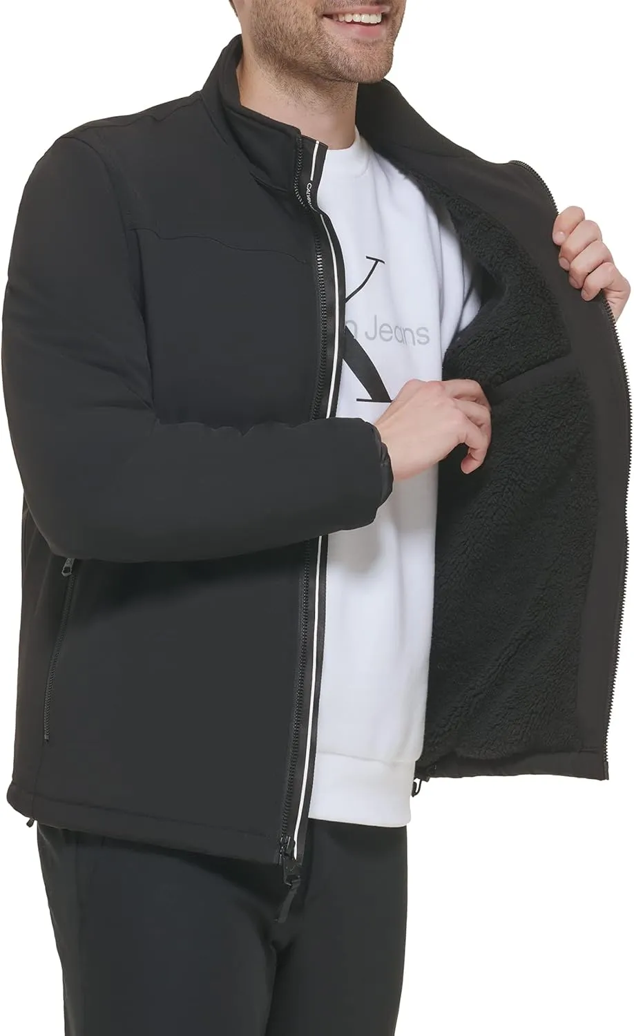 Calvin Klein Men's Soft Shell With Sherpa Lining