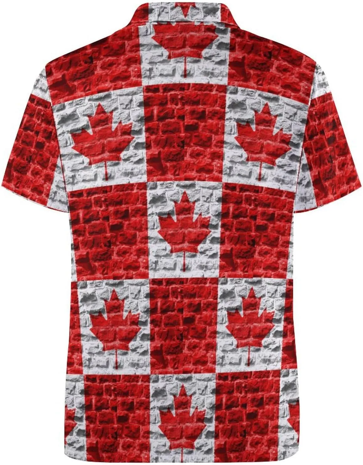 Canada Brick Flag Slim Fit Men's Short Sleeve Polo Shirts Quick-Dry Breathable Golf T-Shirt Tops