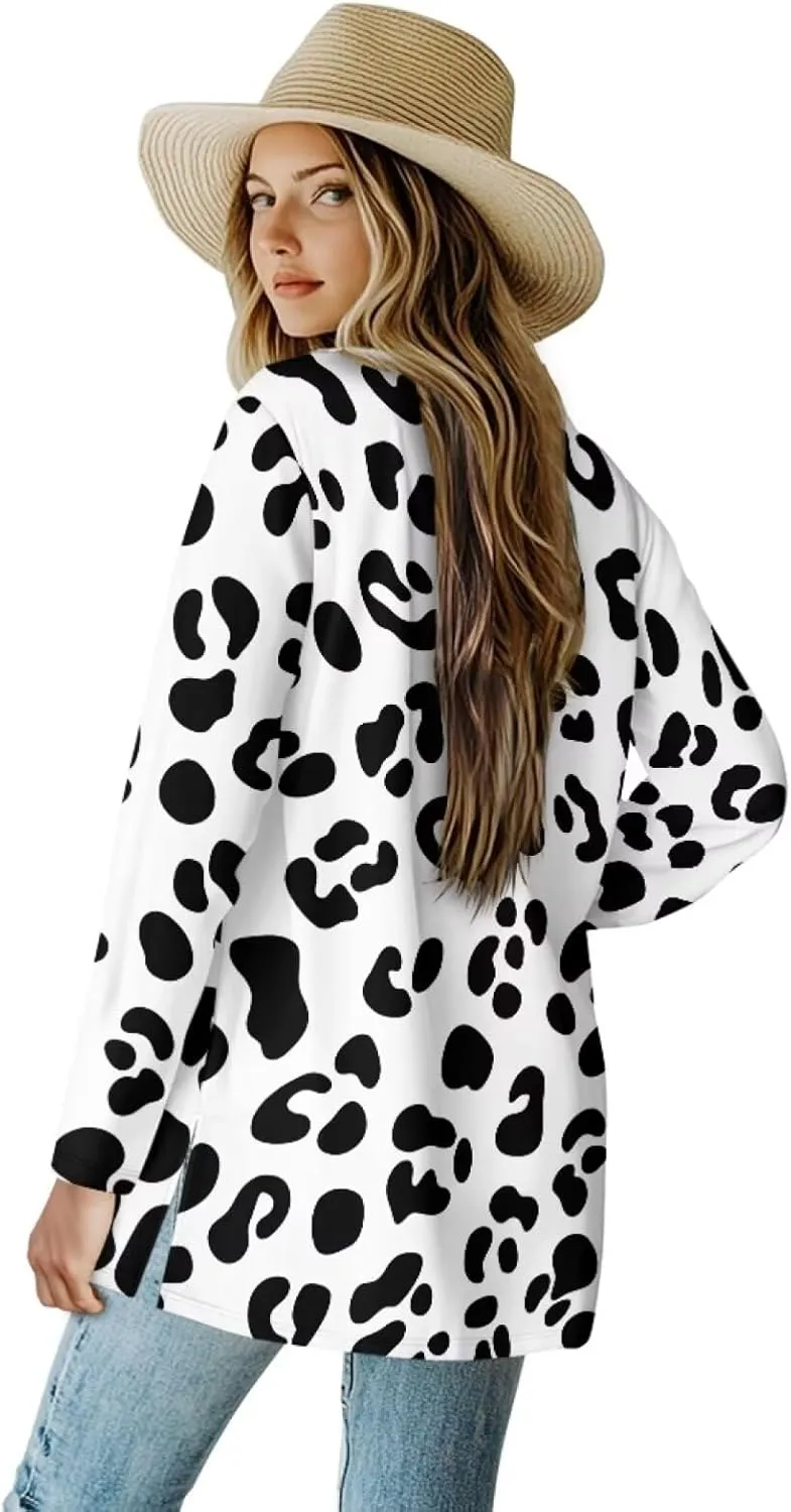 Cardigan Sweaters for Women Long Sleeve Cardigan Soft Drape Open Front Fall Dusters V-Neck Jackets Dressy Loose Coat
