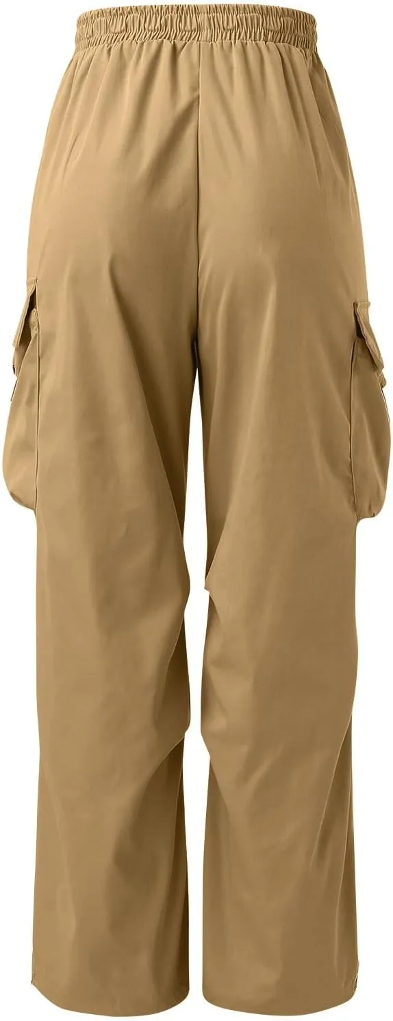 Cargo Combat Pant for Men Casual Work Pant Elastic Waist Cotton Joggers Multi Pockets