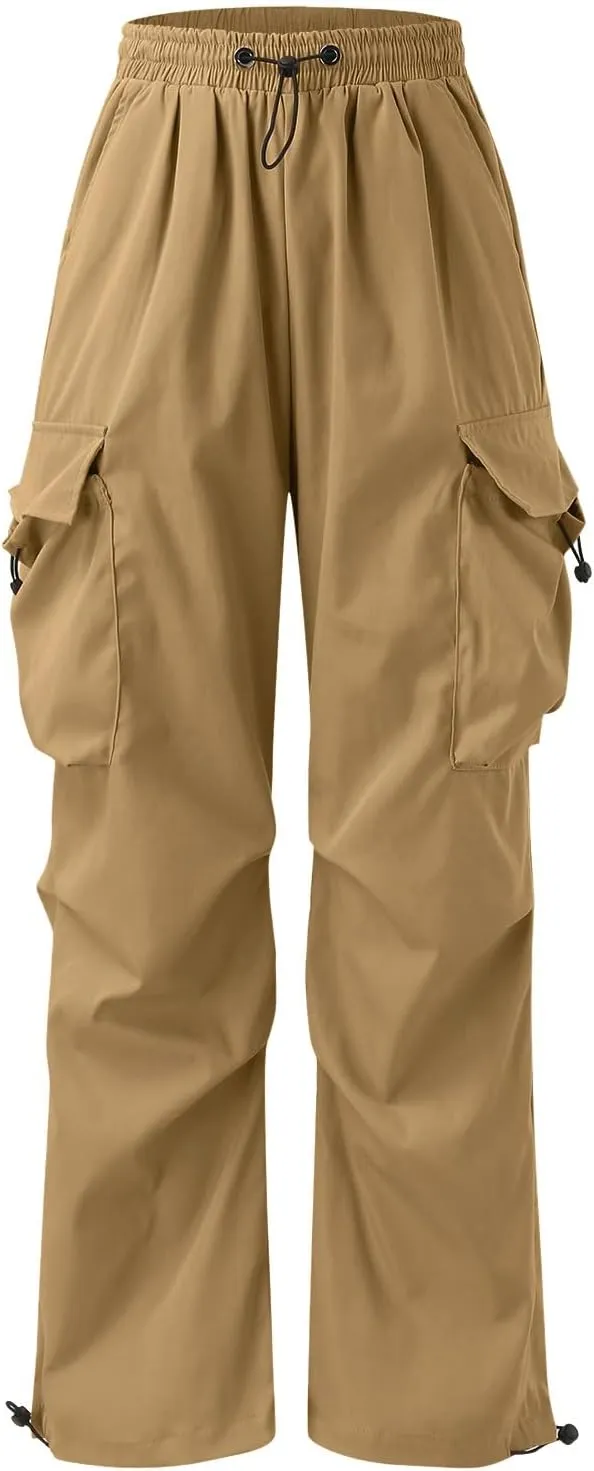 Cargo Combat Pant for Men Casual Work Pant Elastic Waist Cotton Joggers Multi Pockets