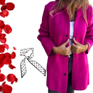 Casual Single Breasted Hooded Jacket,Trench Coat for Women 2024, Long Sleeve Lapel Button Up Long Coats for Women