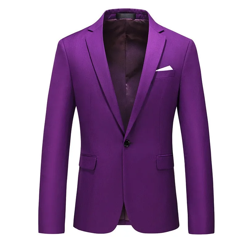 CGSUITS Men's Fashion Luxury Style Solid Color Design Premium Quality Yellow Blazer Suit Jacket