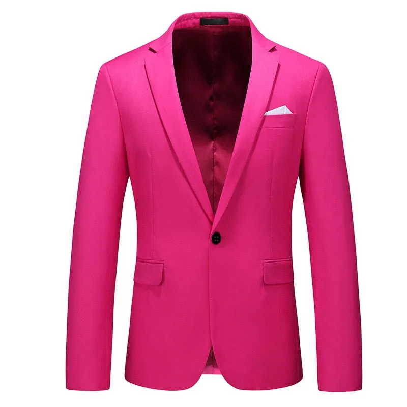 CGSUITS Men's Fashion Luxury Style Solid Color Design Premium Quality Yellow Blazer Suit Jacket