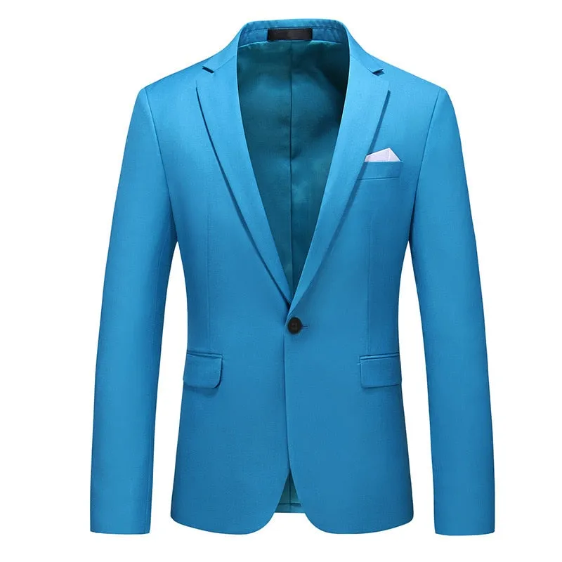 CGSUITS Men's Fashion Luxury Style Solid Color Design Premium Quality Yellow Blazer Suit Jacket