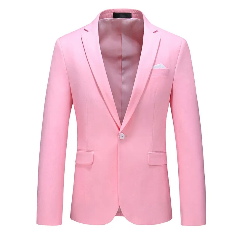 CGSUITS Men's Fashion Luxury Style Solid Color Design Premium Quality Yellow Blazer Suit Jacket