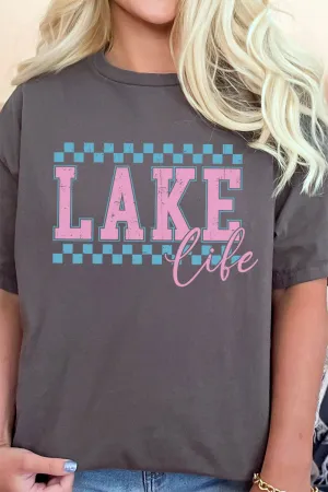 Checkered Lake Life Short Sleeve Relaxed Fit T-Shirt