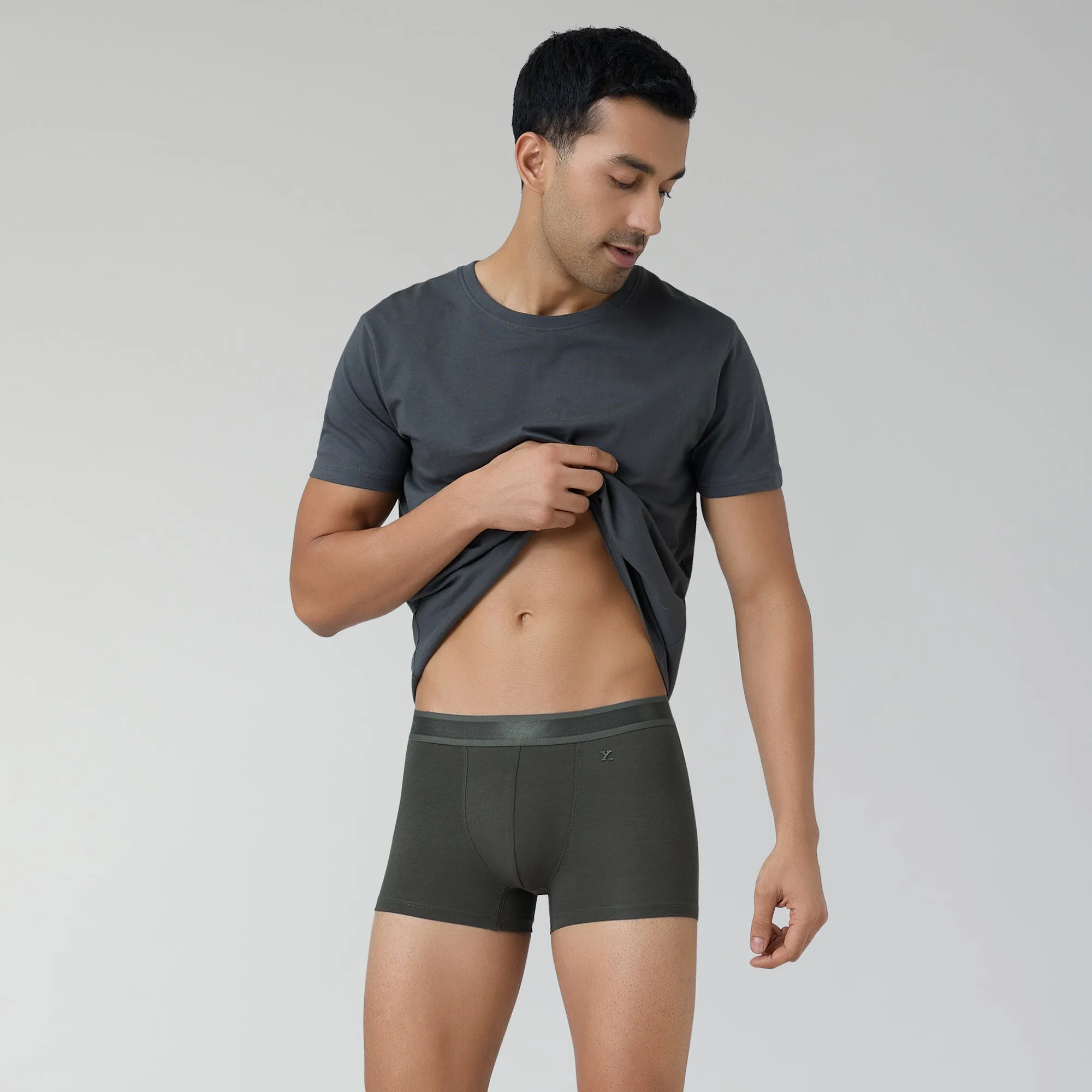 Crest Supima Modal Trunks Charcoal Grey