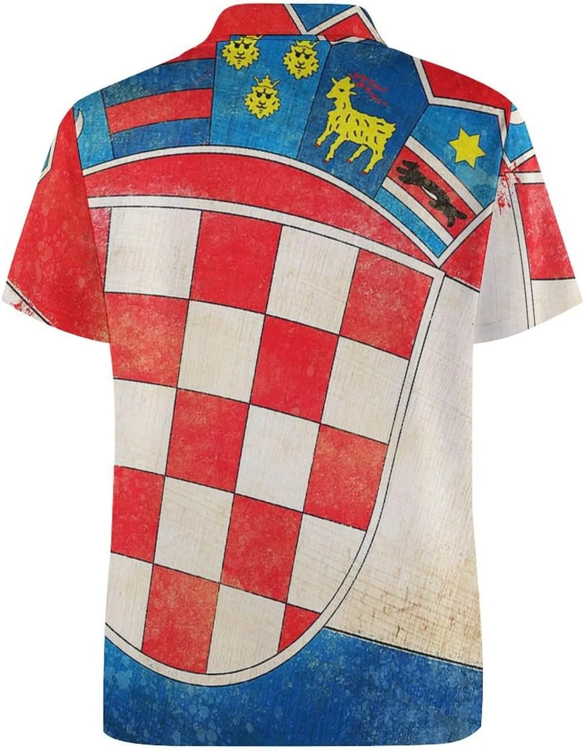 Croatia Flag Slim Fit Men's Short Sleeve Polo Shirts Quick-Dry Breathable Golf T-Shirt Tops