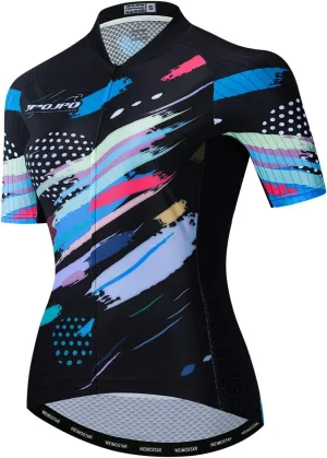 Cycling Jerseys Women, Summer Bike Shirts Breathable MTB Jersey Outdoor Sport Bicycle Tops Quick Dry, Jp6021, XL For Chest 40.9