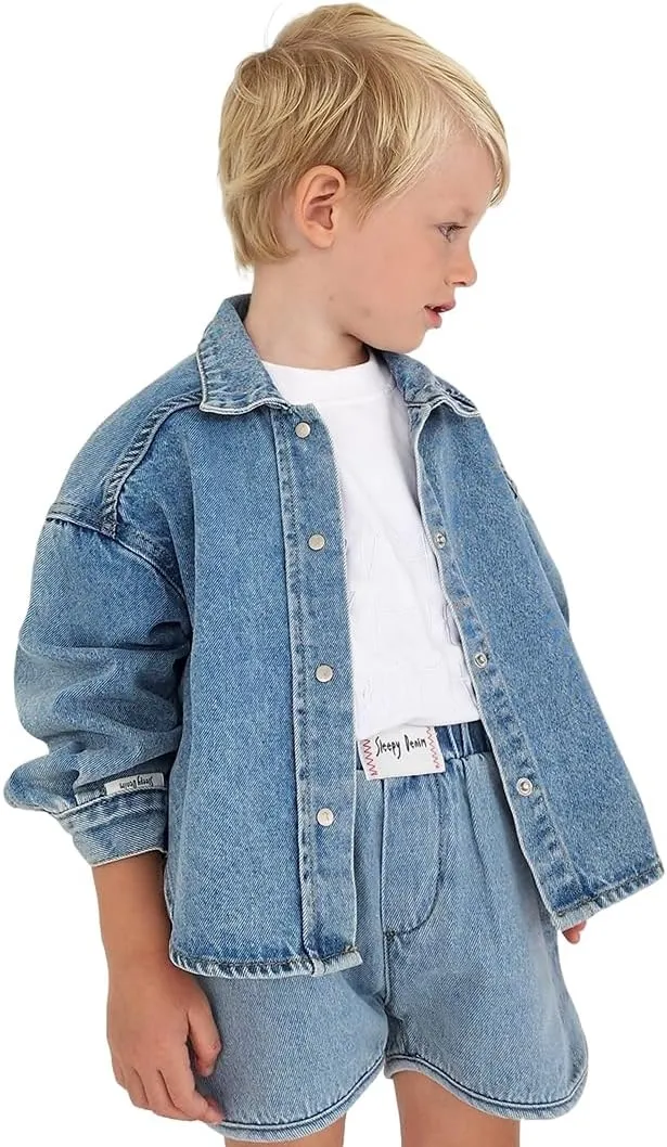 Dawning Kids Shackets - Soft Cotton Denim Jacket & Denim Shirt - Drop Shoulders Jacket for Boys and Girls