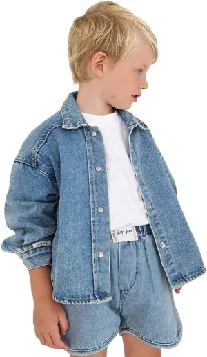 Dawning Kids Shackets - Soft Cotton Denim Jacket & Denim Shirt - Drop Shoulders Jacket for Boys and Girls