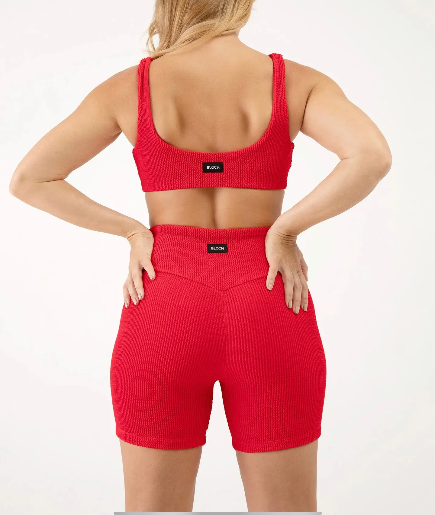 DBP222 - Ladies Crimson High Waisted 5” Biker Shorts - Select Size