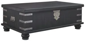 Delmar T902-9 Black Rect Lift Top Cocktail Table