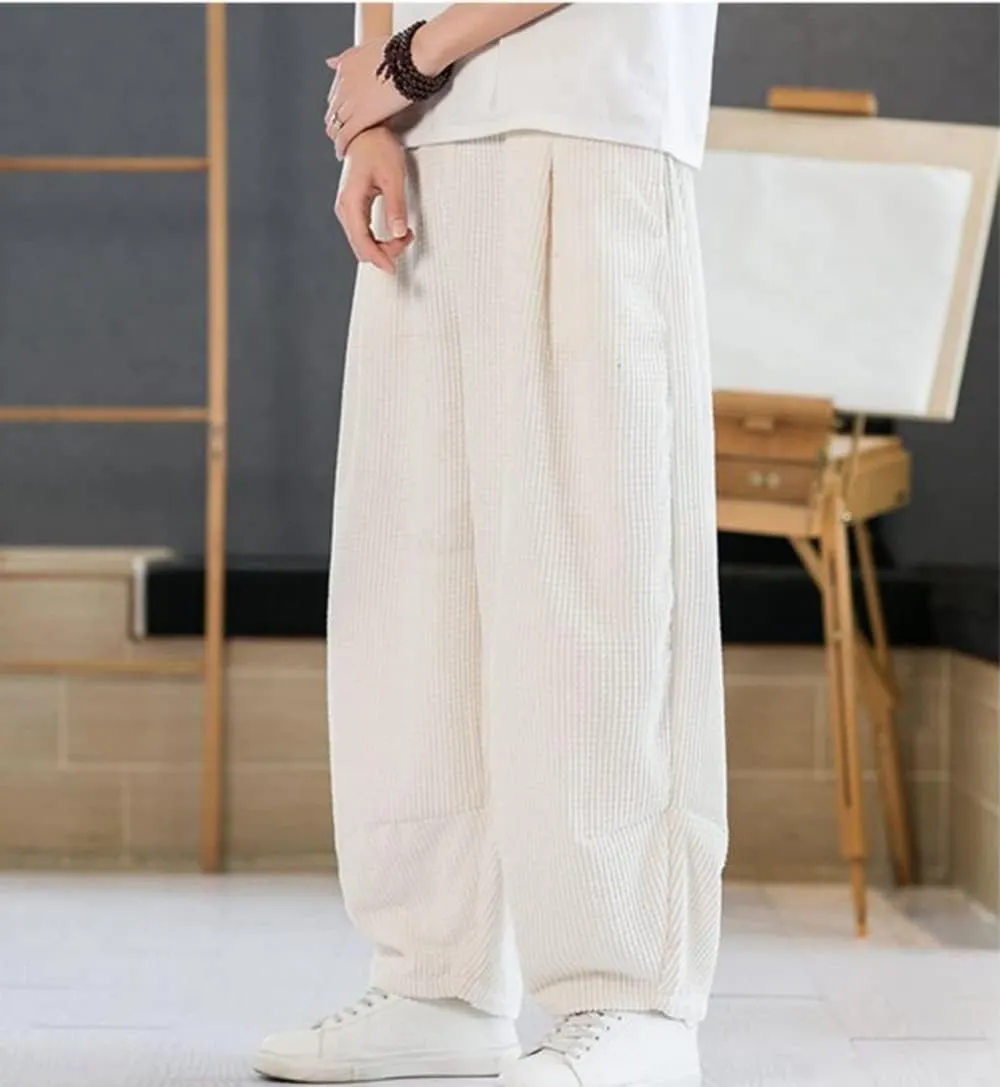 Depslee Baggy Hip Hop Streetwear Harem Pants for Men,Casual Fashion Elastic Waist Dance Skateboard Sweatpants