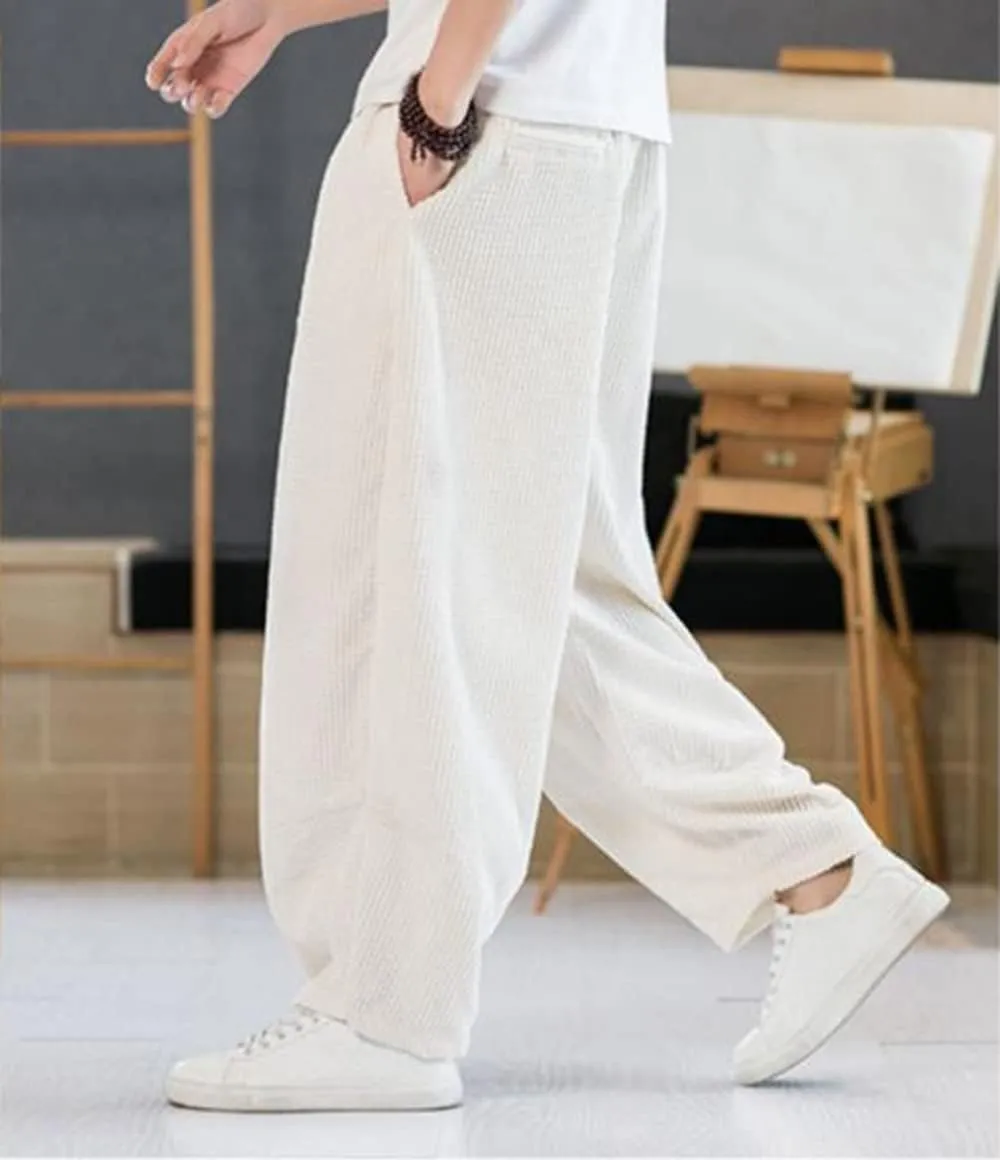 Depslee Baggy Hip Hop Streetwear Harem Pants for Men,Casual Fashion Elastic Waist Dance Skateboard Sweatpants