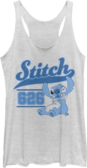 Disney Women's Lilo Stitch Collegiate Tri-Blend Racerback Layering Tank
