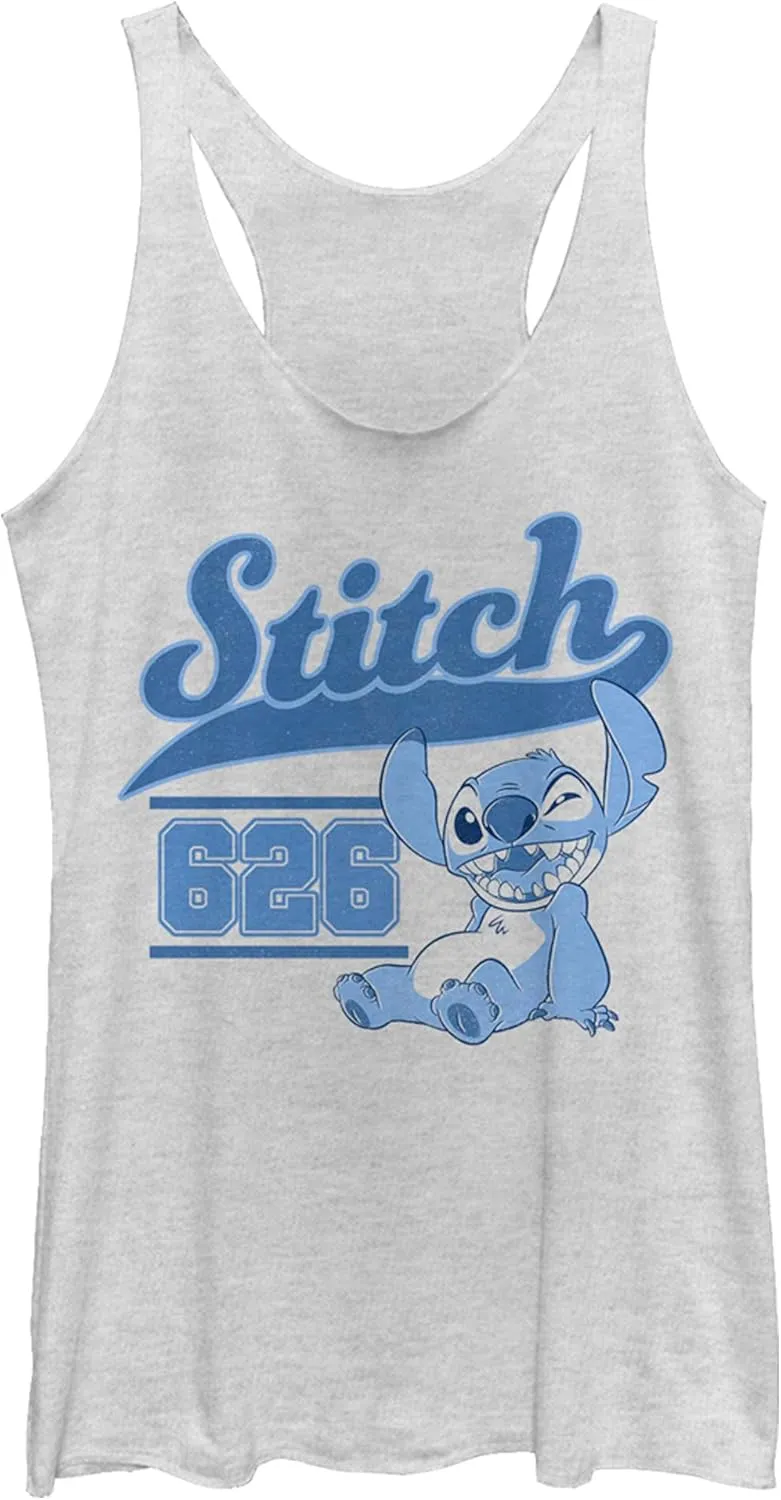 Disney Women's Lilo Stitch Collegiate Tri-Blend Racerback Layering Tank