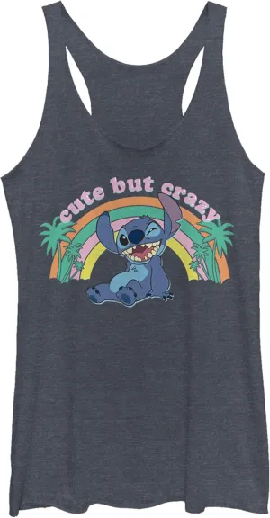 Disney Women's Lilo Stitch Selfie Tri-Blend Racerback Layering Tank