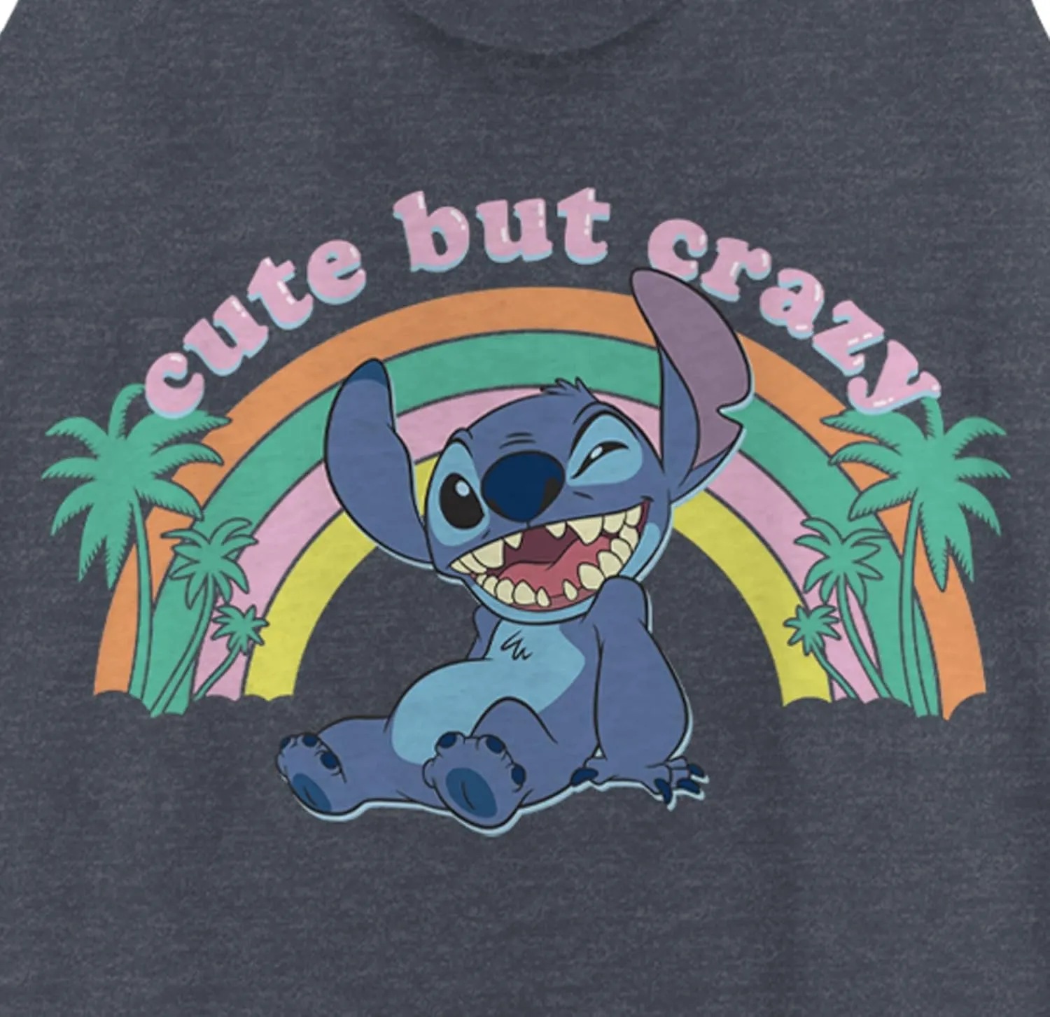Disney Women's Lilo Stitch Selfie Tri-Blend Racerback Layering Tank