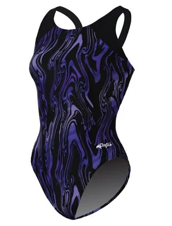 DOLFIN Female Aero Print HP Back One Piece Swimsuit