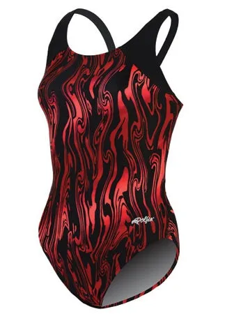 DOLFIN Female Aero Print HP Back One Piece Swimsuit