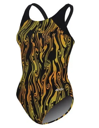 DOLFIN Female Aero Print HP Back One Piece Swimsuit