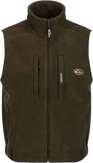 Drake Waterfowl Men's MST Windproof Layering Vest, Olive, Large
