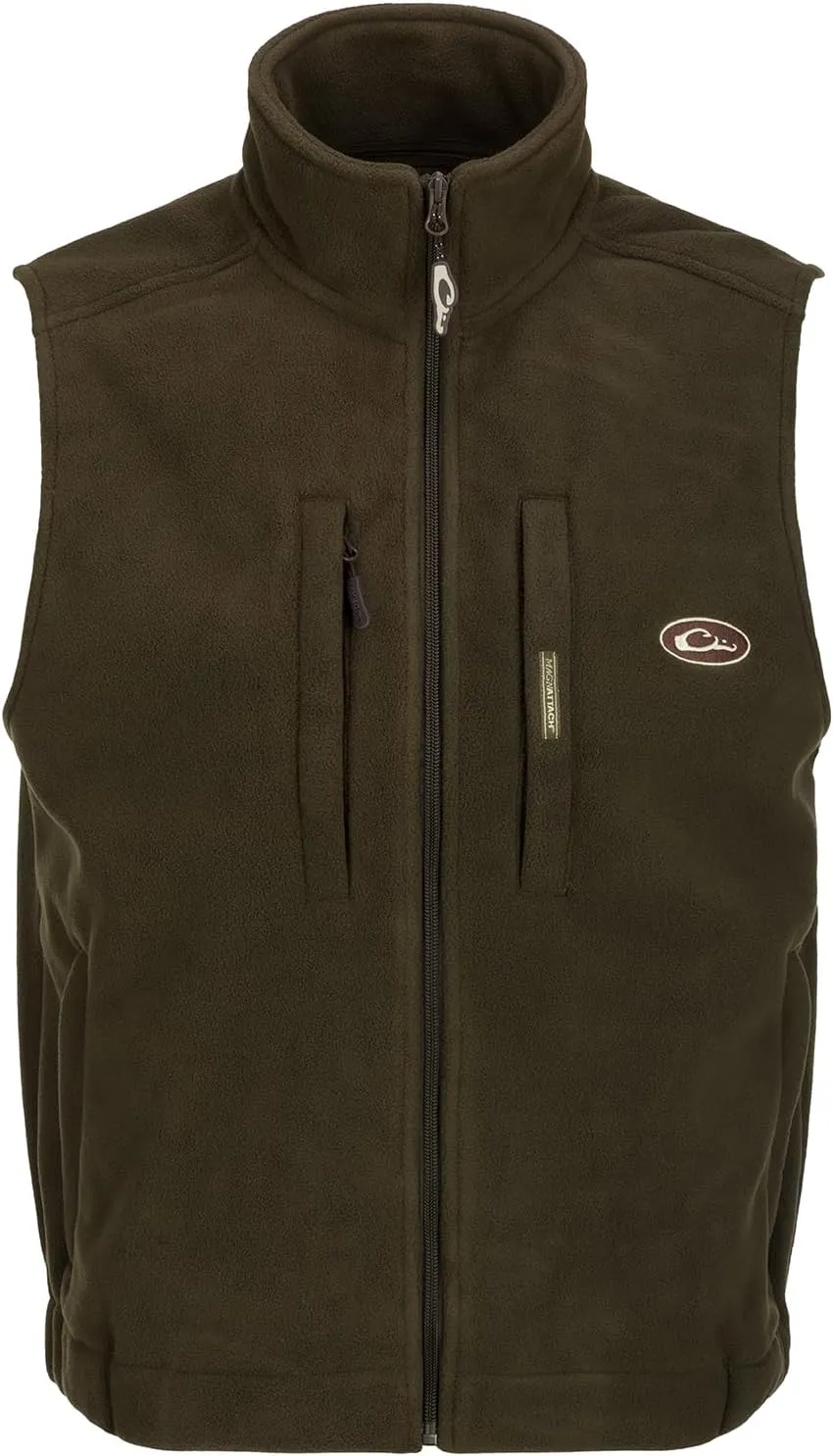 Drake Waterfowl Men's MST Windproof Layering Vest, Olive, Large