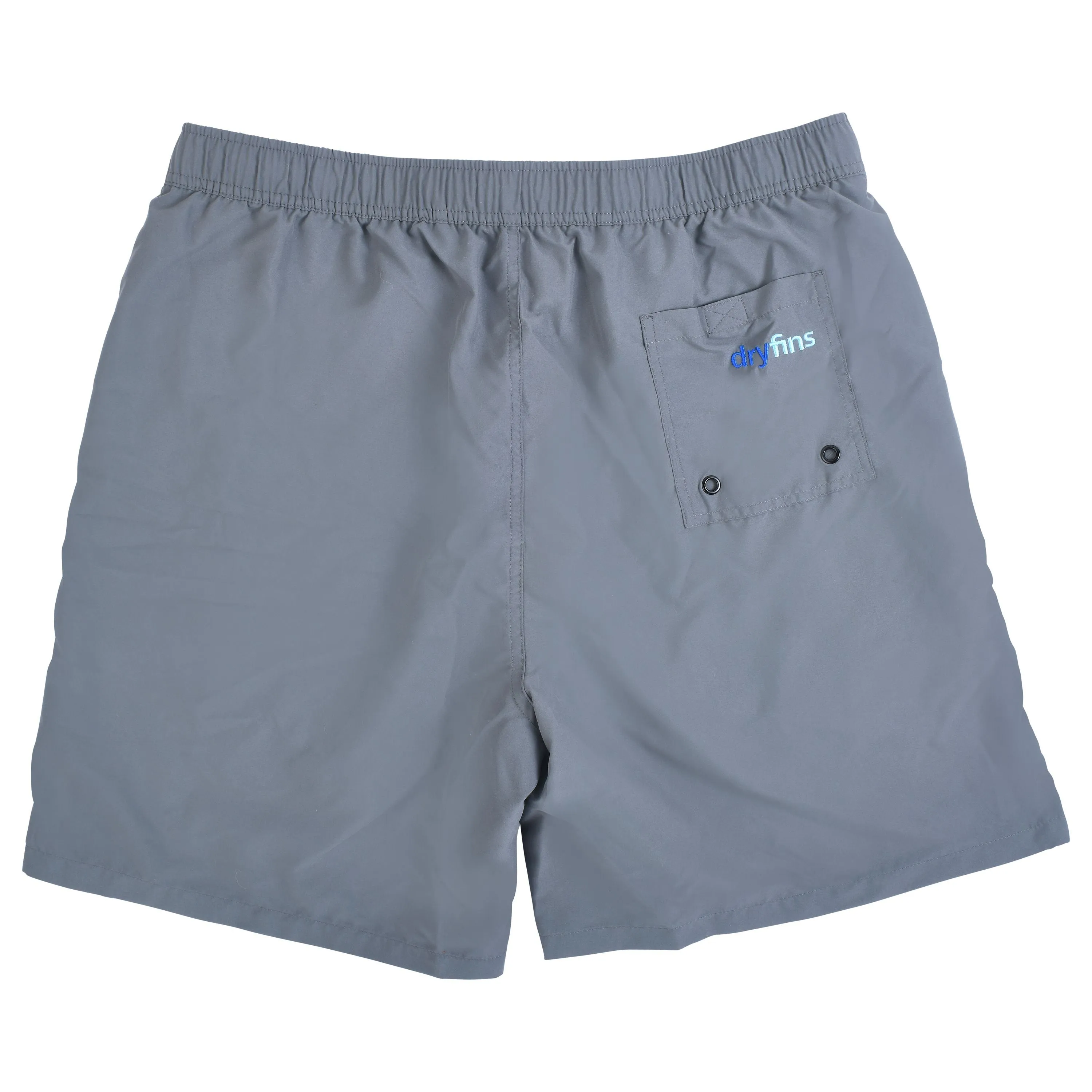 DryFins Men's Swim Trunks with Compression Liner in Smoke Gray