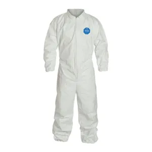 DuPont TY125SWH Tyvek 400 Coverall with Elastic Wrists and Ankles, 1 Each