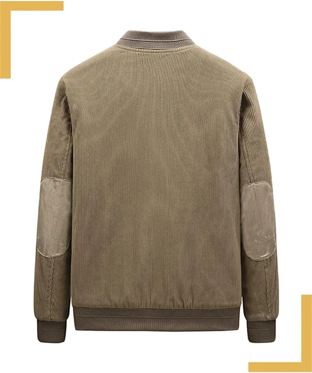 ERFMFKL MenS Cotton Jacket Winter Padded Jacket Male Fleece Lamb Wool Coat Corduroy Velour Casual Top