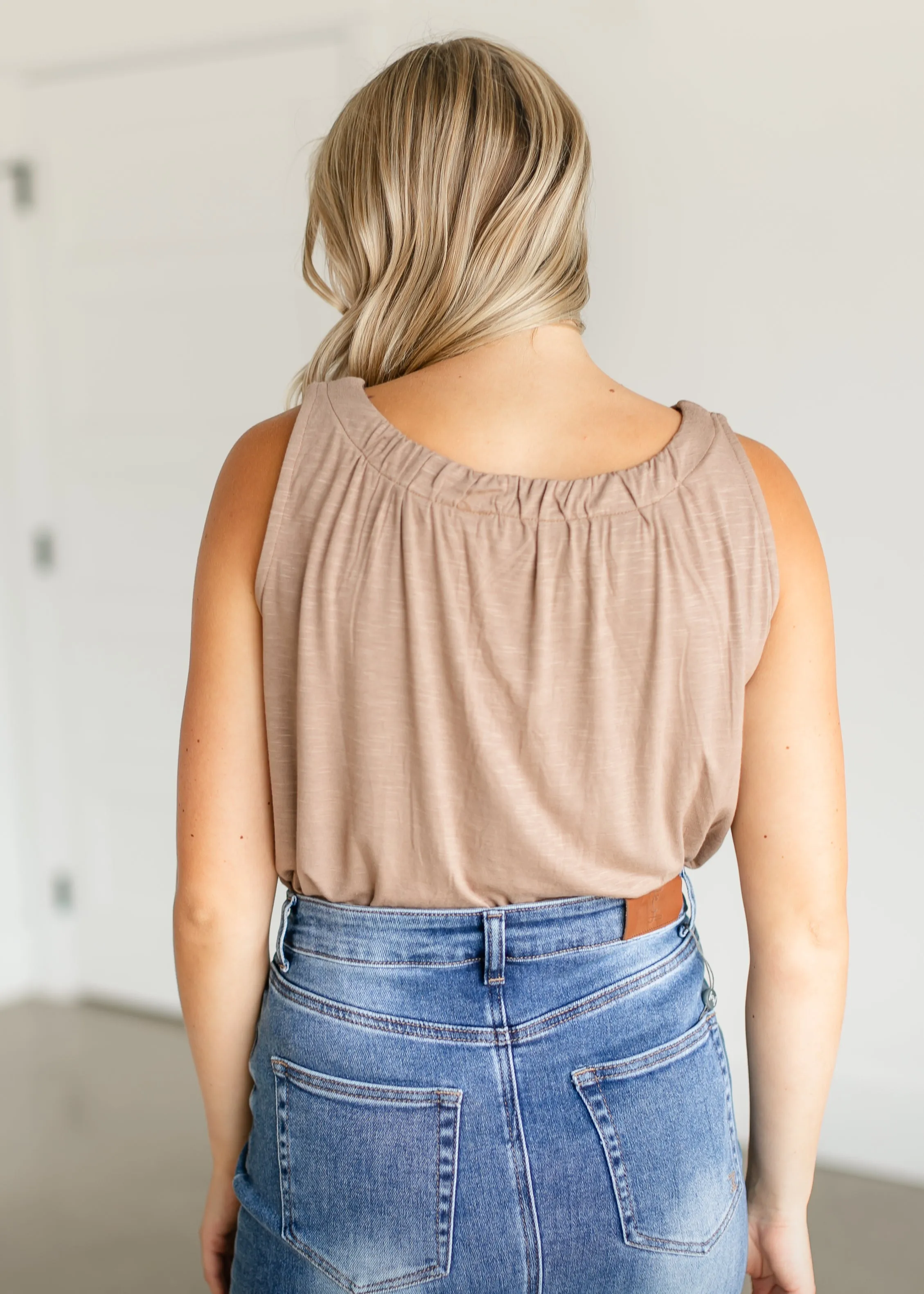 Essential Pleated Neck Layering Tank - FINAL SALE