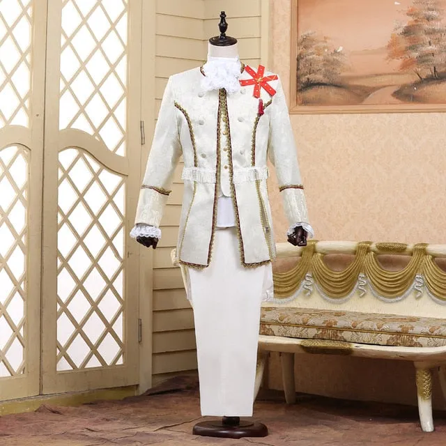 Fabulous Five Pieces Set Europe Court Style Men Costume Suits