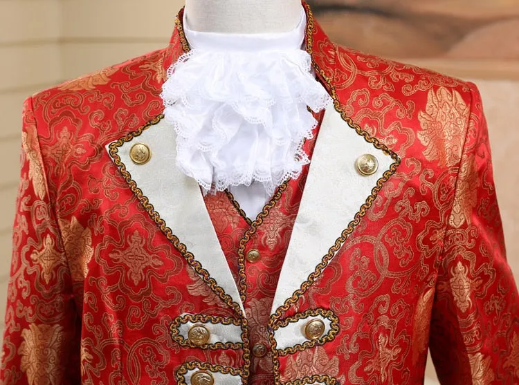 Fabulous Five Pieces Set Europe Court Style Men Costume Suits