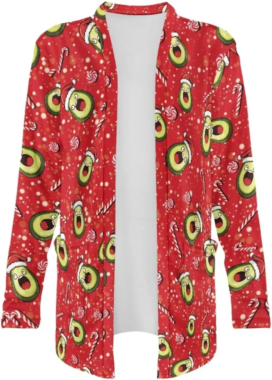 Fall Maple Leaf Cardigan Sweaters for Women Long Sleeve Cardigan Soft Drape Open Front Dusters V-Neck Jackets Dressy
