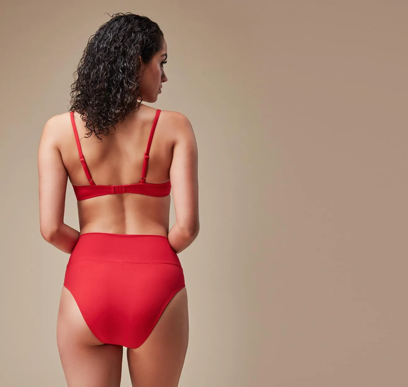 Foldover Bikini Bottom (Scarlet)