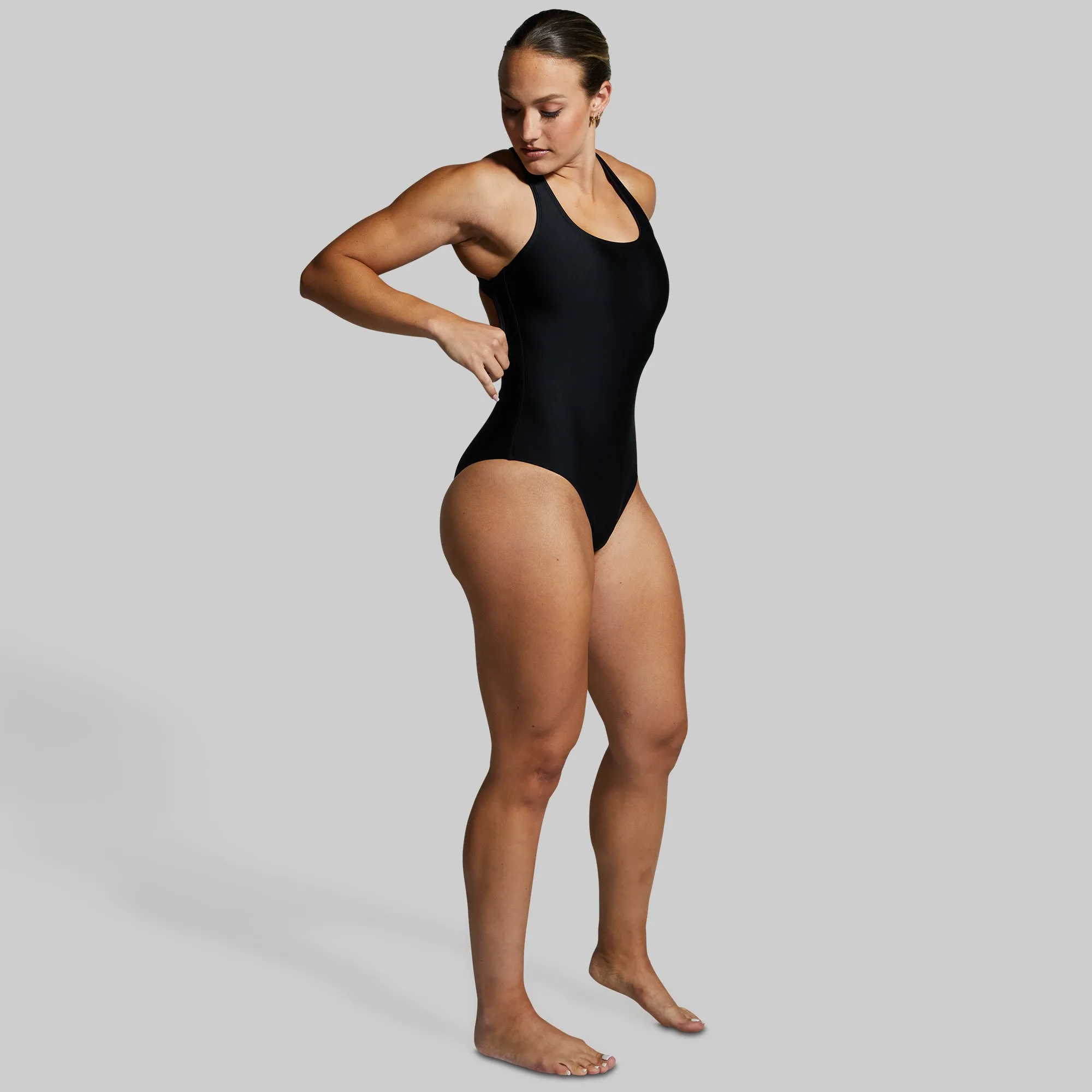 Freestyle One Piece Swimsuit (Black)