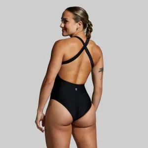 Freestyle One Piece Swimsuit (Black)