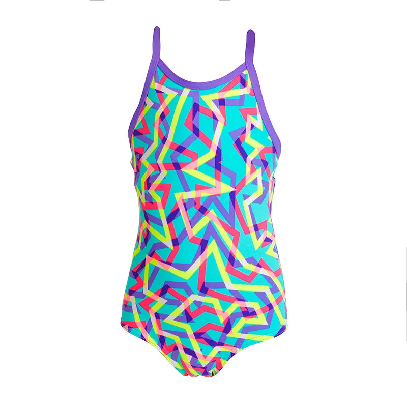 Funkita - Mint Strips - Toddler Girls Printed One Piece