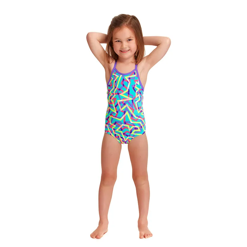 Funkita - Mint Strips - Toddler Girls Printed One Piece