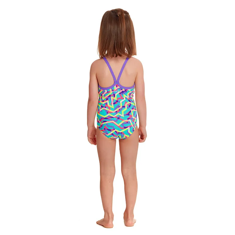 Funkita - Mint Strips - Toddler Girls Printed One Piece