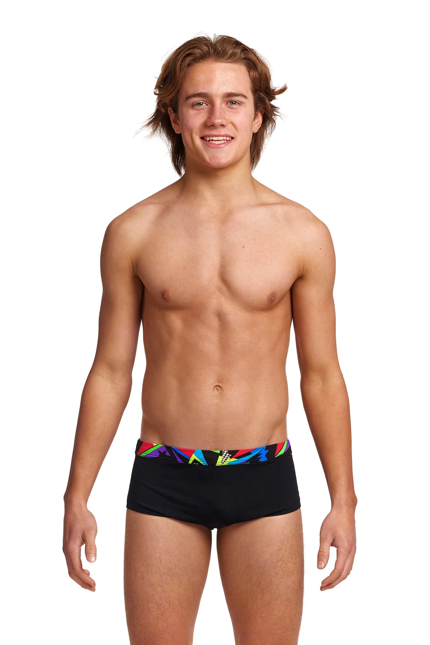 Funky Trunks Boy's Beat it Black Sidewinder Trunks